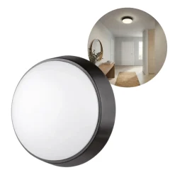 LED Plafond lampe | Sort | Ø215 | IP54 | 4000K