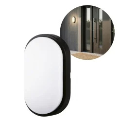 LED Plafond Lampe | Sort | Ø199 | IP54 | 4000K