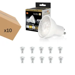 LED Pære GU10 | 10-Pak | 5W | 3000K | 450lm | SAMSUNG LED | Ikke Dæmpbar