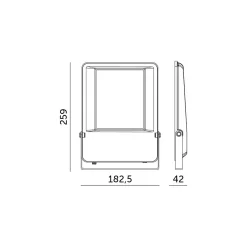LED Projektør | 4000K | 6500lm | 50W | IP65 | SEUL | Sort