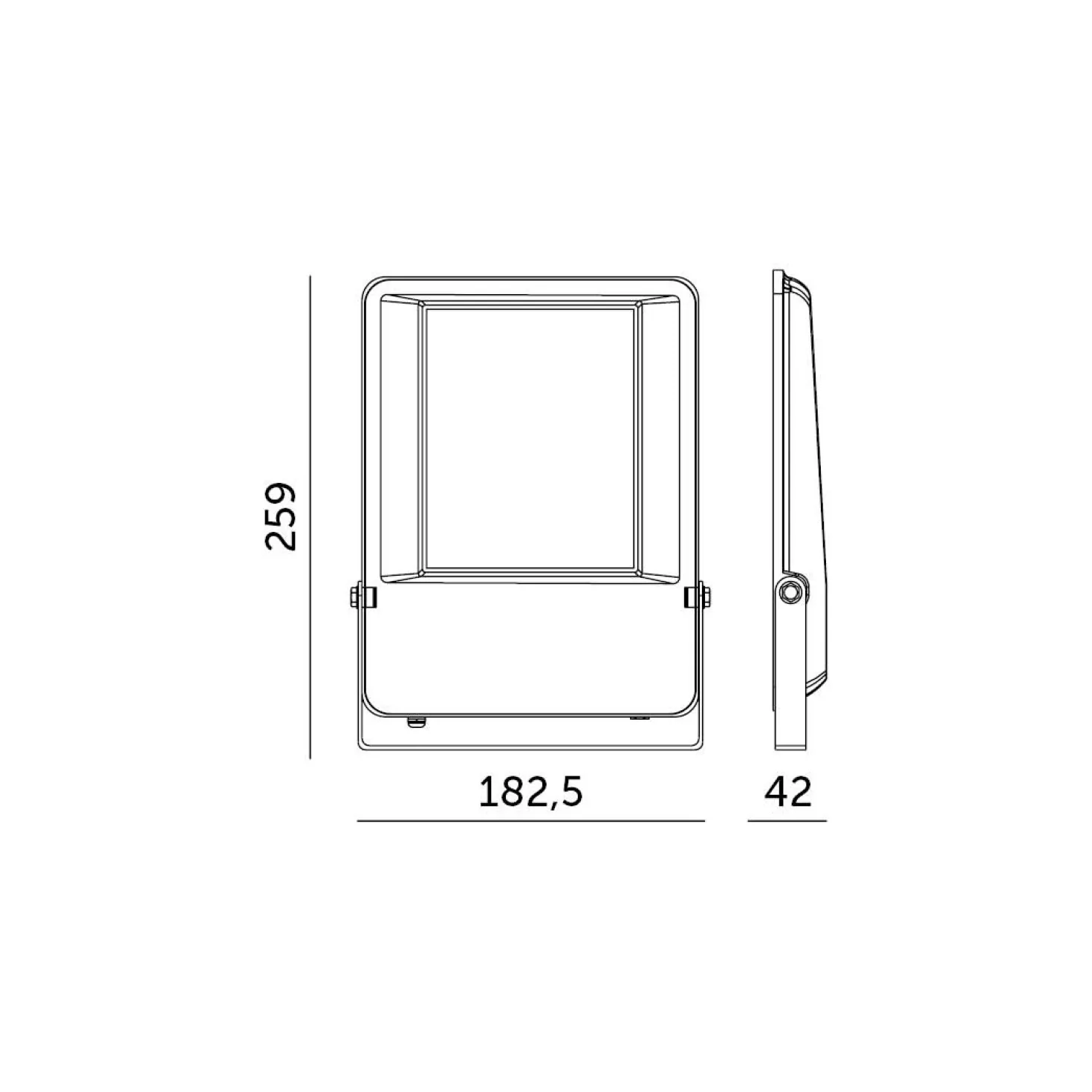 LED Projektør | 4000K | 6500lm | 50W | IP65 | SEUL | Sort