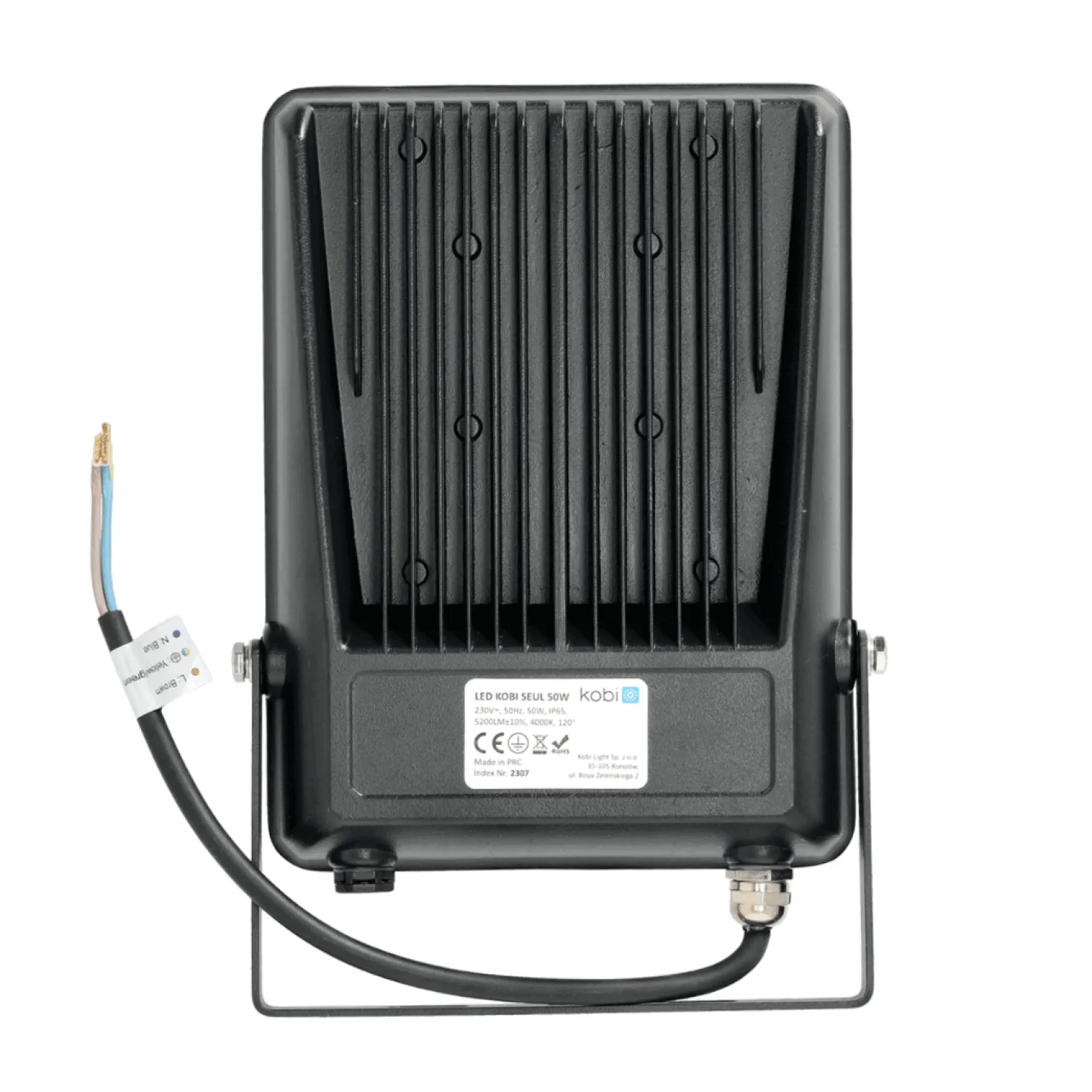 LED Projektør | 4000K | 6500lm | 50W | IP65 | SEUL | Sort