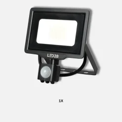 LED Projektør med Sensor | 4000K | 1600lm | 20W | IP65 | LED2B MHC | Sort