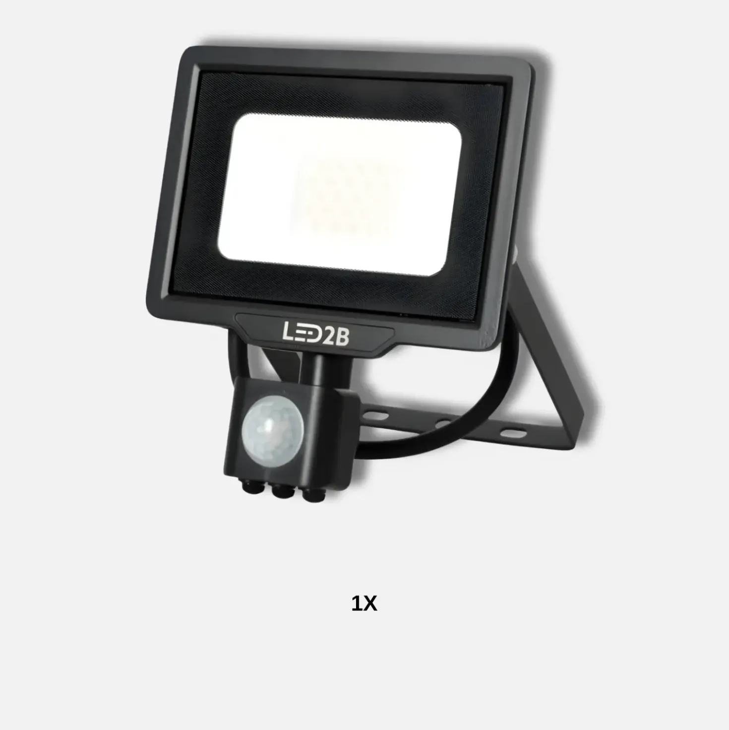 LED Projektør med Sensor | 4000K | 1600lm | 20W | IP65 | LED2B MHC | Sort