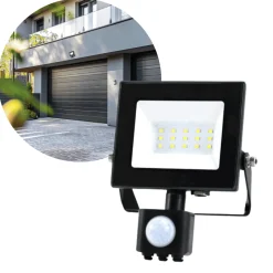 LED Projektør med sensor | 10W | 735lm | 6500K | IP65