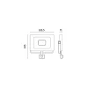 LED Projektør med sensor | 10W | 735LM | 4000K | IP65