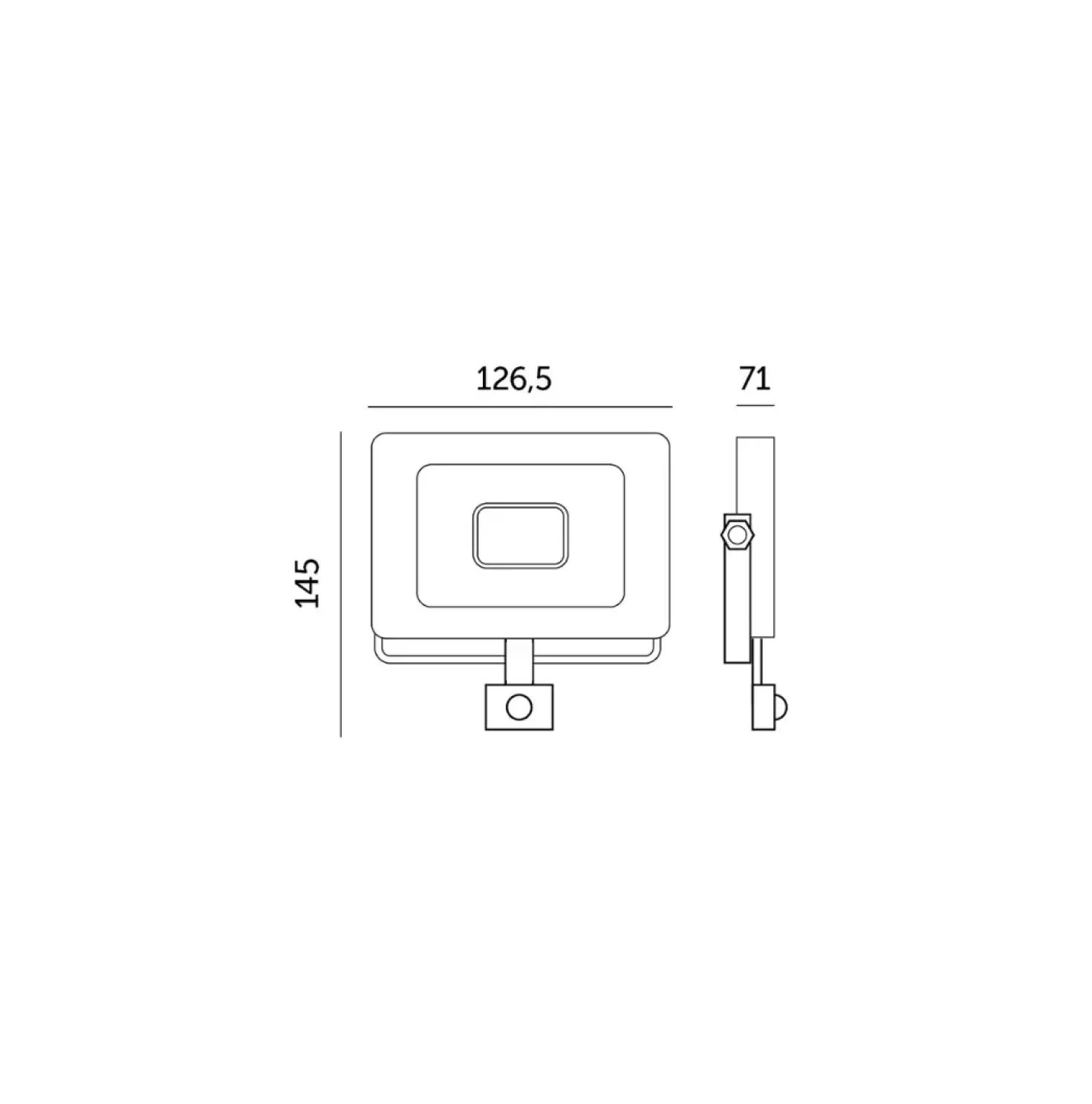 LED Projektør med sensor | 10W | 735LM | 4000K | IP65