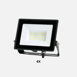 LED Projektør | 4-Pak | 6500K | 2505lm | 30W | IP65