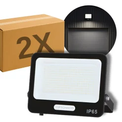 LED projektør | 2-Pak | 4000K | 300W | 27000lm | IP65 | Sort