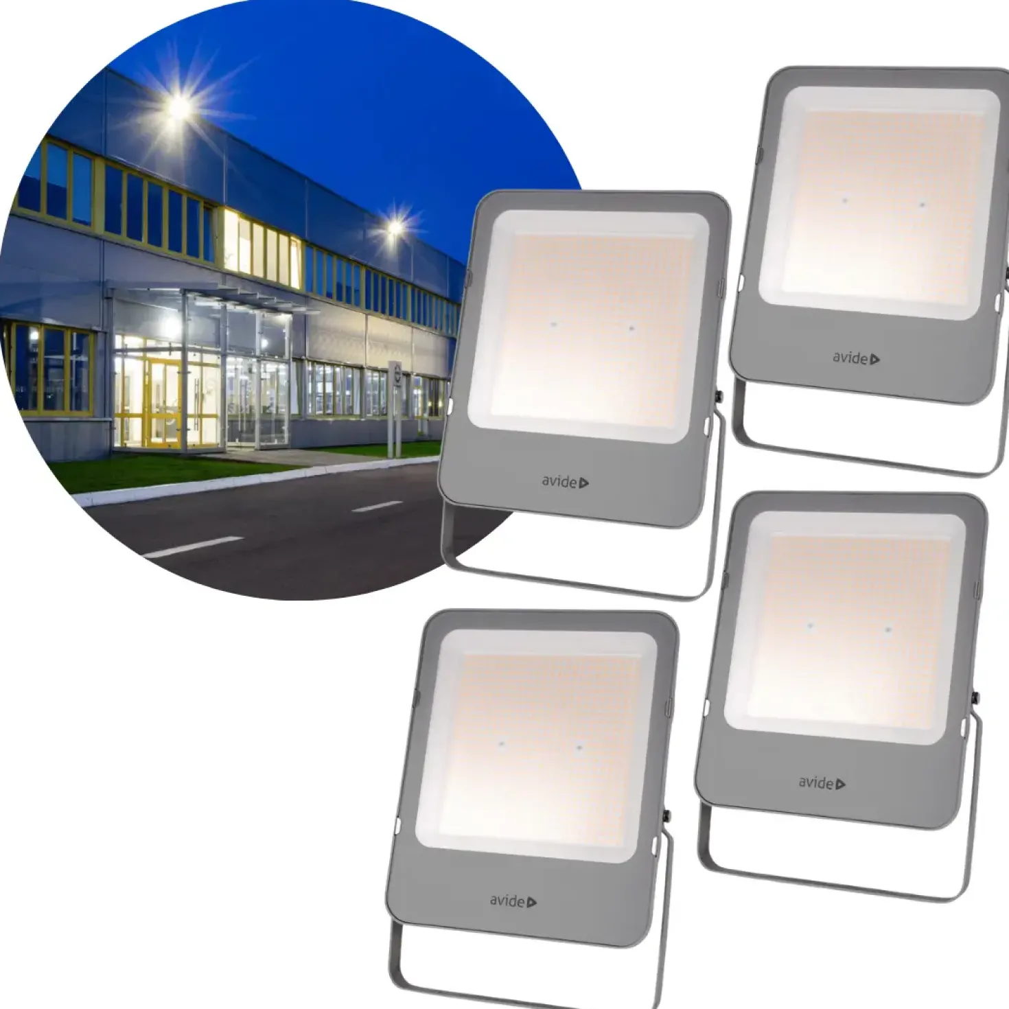 LED Projektør | 4-Pak | SMD | 200W | 32.000LM | 4000K | IP65