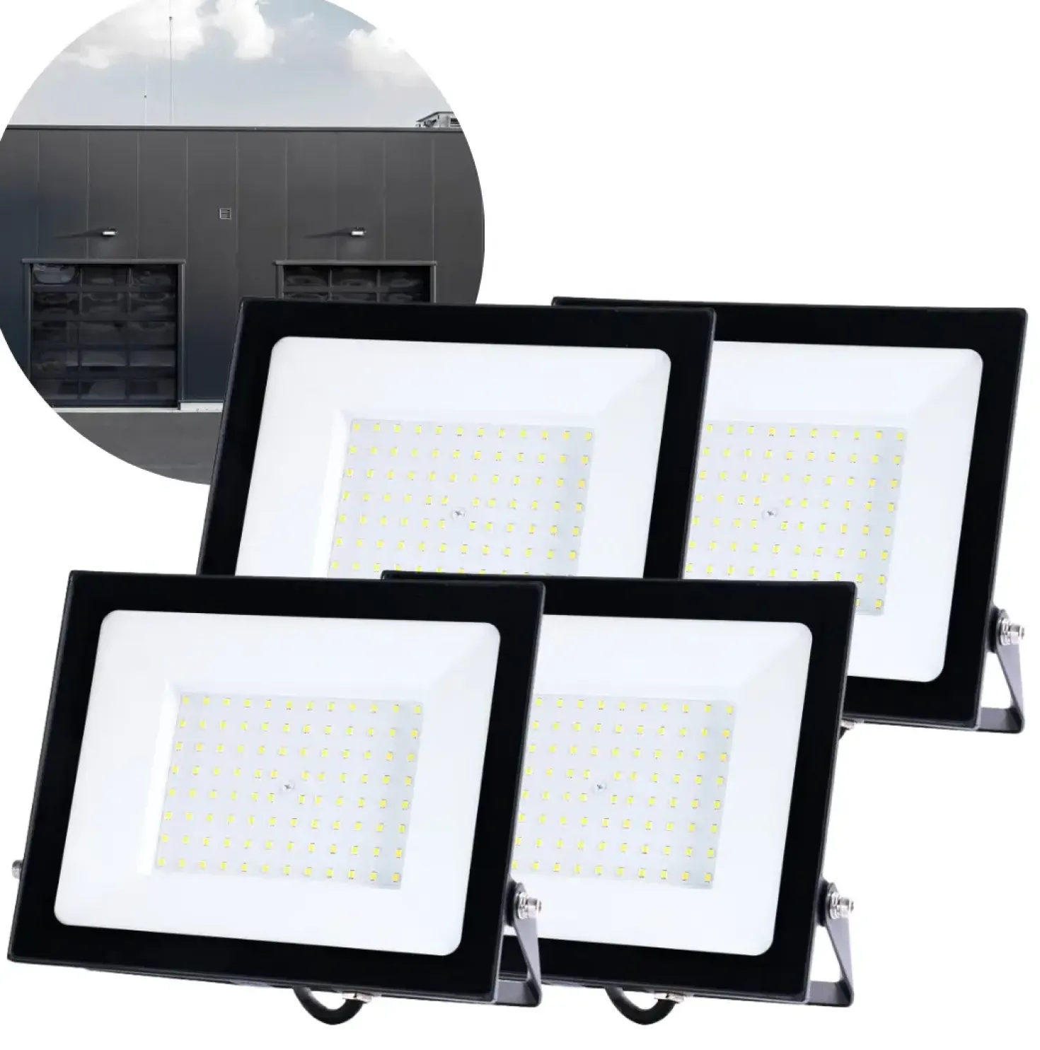 LED Projektør | 4-Pak | 100 W | 8500 lm | 4000K | IP65