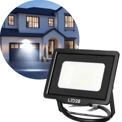 LED Projektør | Sort | IP65 | 20W | 6000K | MH