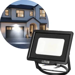 LED Projektør | 20W | IP65 | 4000K | Sort | MH