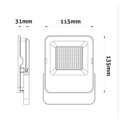 LED projektør | 30W | 4800lm | 4000K | IP65