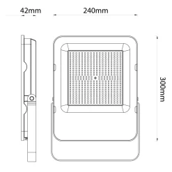 LED Projektør | 150W | 24.000LM | 4000K | IP65