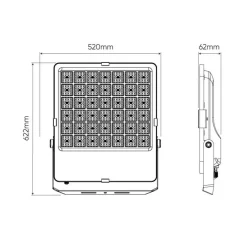 LED Projektør | 600W | 84000lm | 4000K | IP66 | 120°