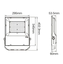 LED Projektør | 100W | 10.000lm | RGB+CCT | IP65 | Zigbee & RF