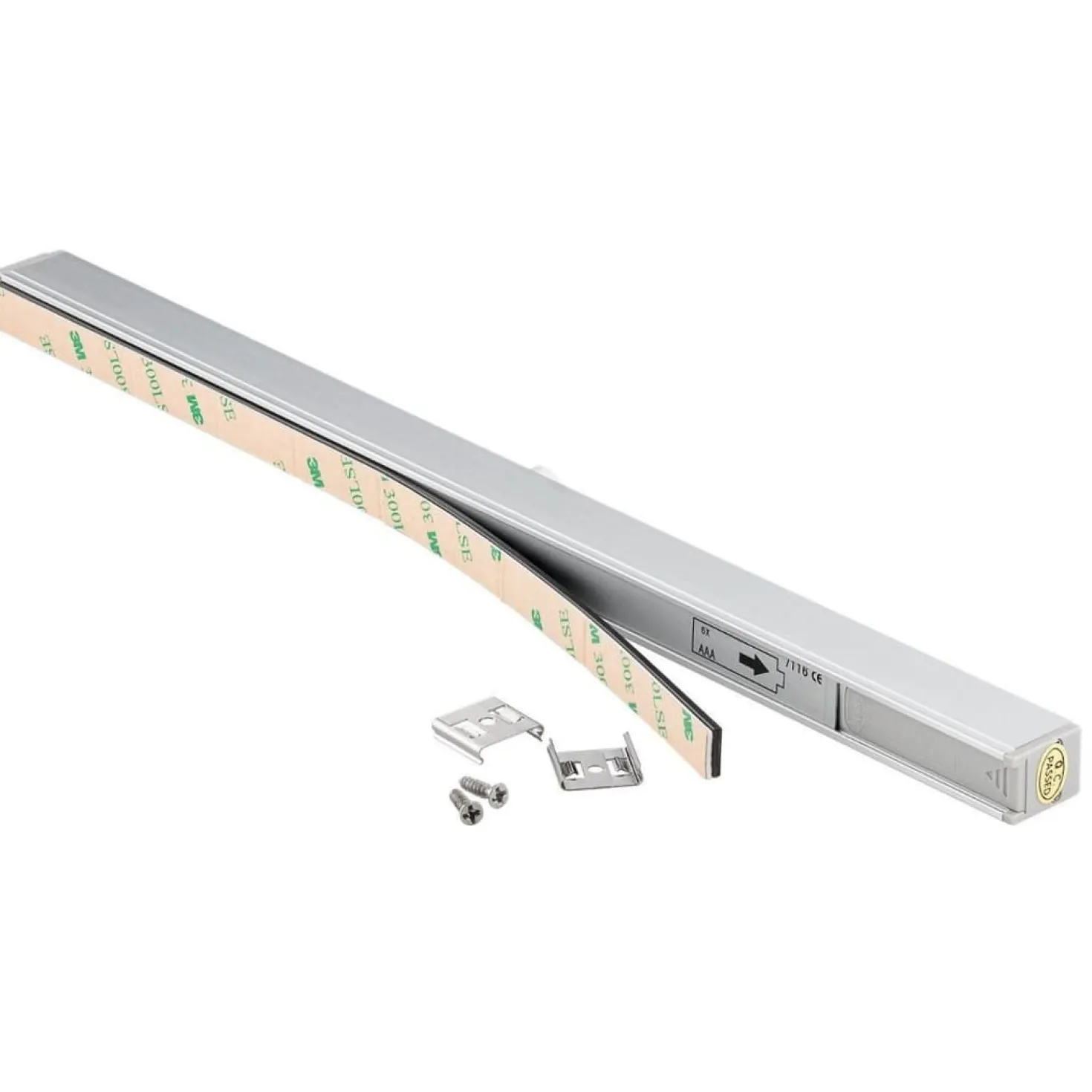 LED Skabslys, aluprofil. m/sensor og batteri