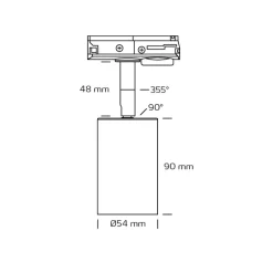 LED Skinnespot | GU10 | 1-faset | Push-Back funktion | Sort