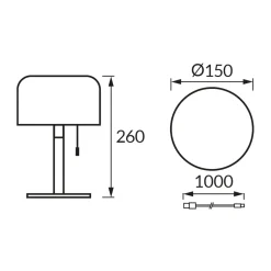 LED Skrivebordslampe | Batteri | 4000K | 130lm | 1.5W | IP54 | BASTA | Hvid