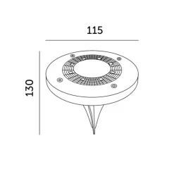 LED Solcellelamper på Spyd | 4-Pak | 4000K | IP44 | Skumringsrelæ | CLAVO G2 | Mat Krom