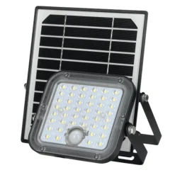 LED solcelle projektør med sensor | 2CCT | 1500lm | 10W | IP65 | MHCS | Sort