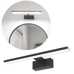 LED spejlarmatur | 40 cm | 8W | Sort