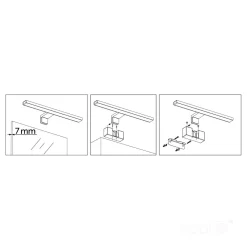 LED Spejlarmatur | 60 cm | 12W | Sort