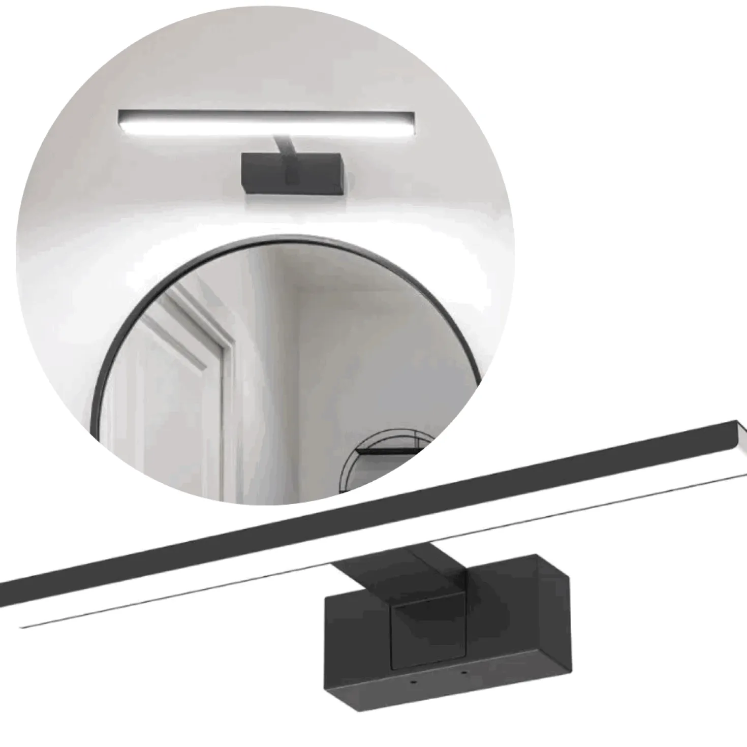 LED Spejlarmatur | 60 cm | 12W | Sort