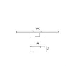 LED spejlarmatur | 50 cm | 10W | Sort