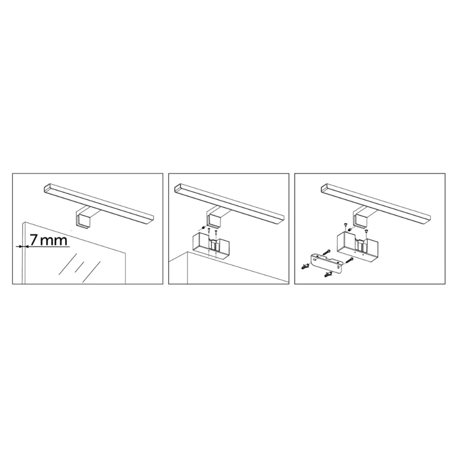 LED spejlarmatur | 50 cm | 10W | Sort