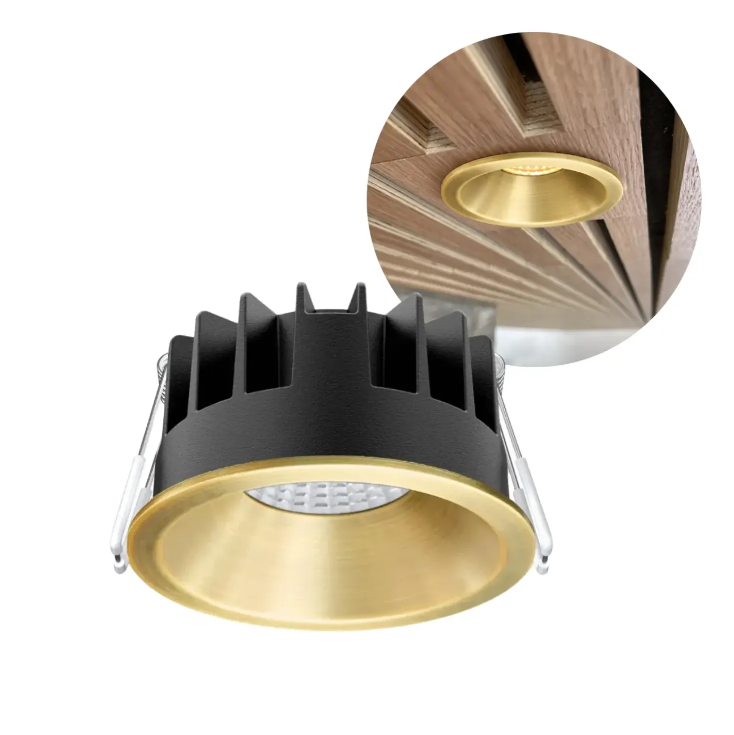 LED Spot | ISO Lavprofil | 3000K | 7W | IP54 | Messing