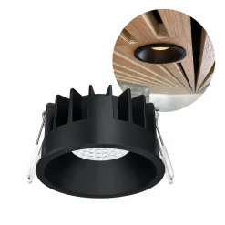 LED Spot | ISO Lavprofil | 3000K | 7W | IP54 | Sort