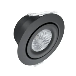 LED Spot | ISO Lavprofil | Sort | 3000K | 6W | IP54