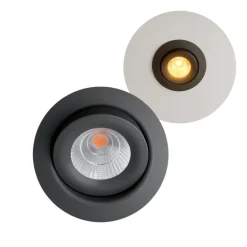 LED Spot | ISO Lavprofil | Sort | 3000K | 6W | IP54