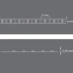 LED strip med sensor og batteri til skabe | 3m | 4000K