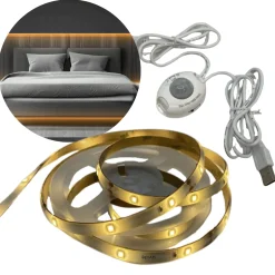 LED Strip til seng m/ sensor | 5V | USB-A | 1,2m | 3W | 4000K