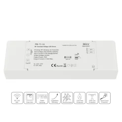 LED til Akustikpanel | Alt-i-en | 3000K | 8x60cm | 10x10mm | Inkl. Fjernbetjening