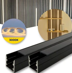 LED til Akustikpanel | 3000K | 2x120cm | Inkl. Profil