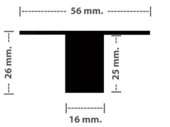 LED Troldtekt Skinne 60cm | 3000K | 1400lm | 17W | PureLED | Sort