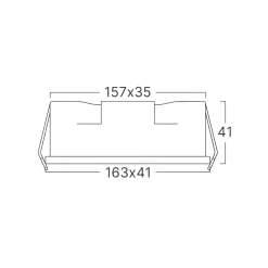 Lineært LED Indbygningsspot | 3CCT | 650lm | 9W | Linex LN6 | Sort