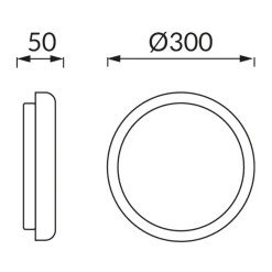 Loftlampe Med Sensor | Indendørs/Udendørs | 21W | 3040 lm | 4000K | IP65 | IK10