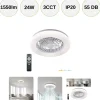 Loftlampe med Ventilator | 3CCT | 1550lm | 24W+15W | VENTELUX | Hvid