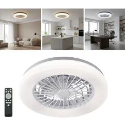 Loftlampe med Ventilator | 3CCT | 1550lm | 24W+15W | VENTELUX | Hvid
