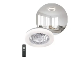 Loftlampe med Ventilator | 3CCT | 1550lm | 24W+15W | VENTELUX | Hvid
