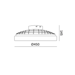 Loftlampe med Ventilator | 3CCT | 1550lm | 24W+15W | VENTELUX | Hvid