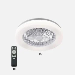 Loftlampe med Ventilator | 3CCT | 1550lm | 24W+15W | VENTELUX | Hvid