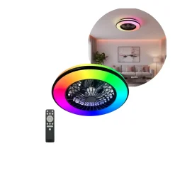 Loftlampe med Ventilator | 3CCT+RGB | 1300lm | 48W+15W | VENTELUX | Hvid