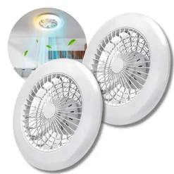 Loftventilator Med Lys | 2-Pak | 63W | CCT 3000-6500K | Ø485 | Fjernbetjening