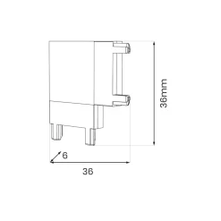 L-Samlestykke til SlimTrack Skinnesystem | 24 Volt | Hvid